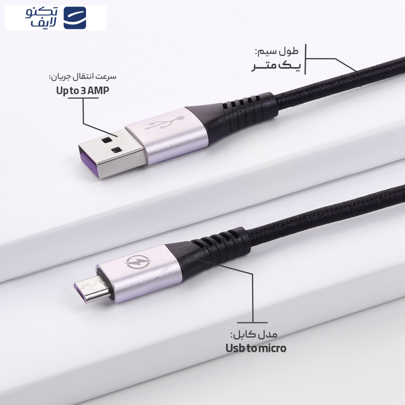 کابل تبدیل USB به Micro-USB ایتی لینک مدل ETL 005 طول 1 متر کابل تبدیل USB به Micro-USB ایتی لینک مدل ETL 005 طول 1 متر
