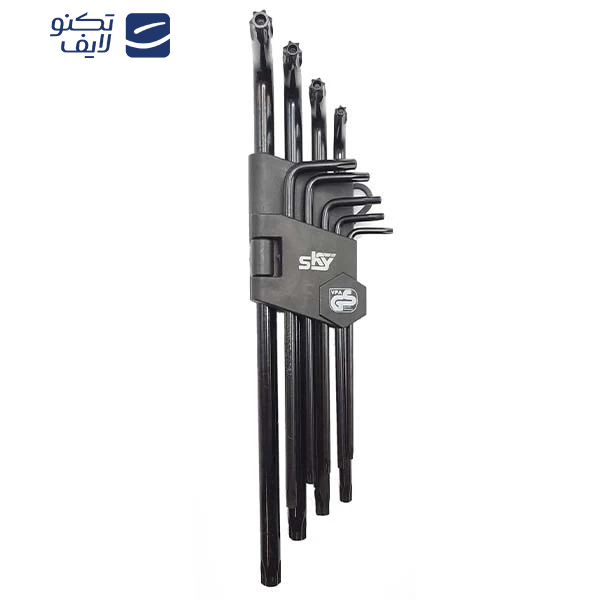 آچار آلن ستاره ای اسکای مدل کارتی AJ-SKY-ST-1213B مجموعه 9 عددی آچار آلن ستاره ای اسکای مدل کارتی AJ-SKY-ST-1213B مجموعه 9 عددی