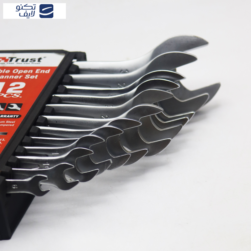 آچار دو سر تخت تراست مدل YP-012 مجموعه 12 عددی آچار دو سر تخت تراست مدل YP-012 مجموعه 12 عددی