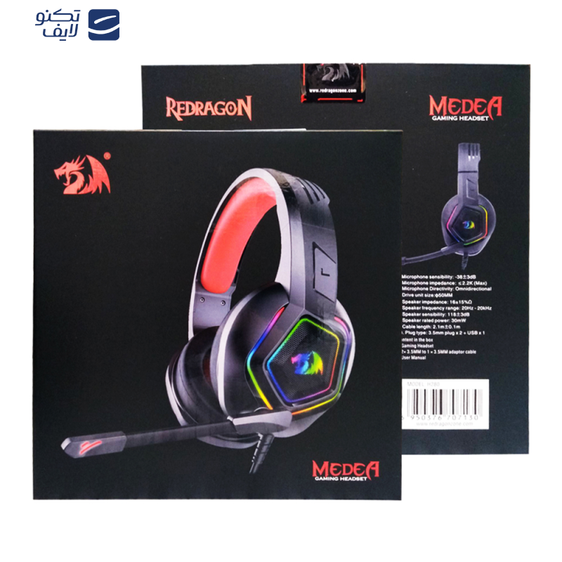 هدست مخصوص بازی ردراگون مدل H280 Medea هدست مخصوص بازی ردراگون مدل H280 Medea