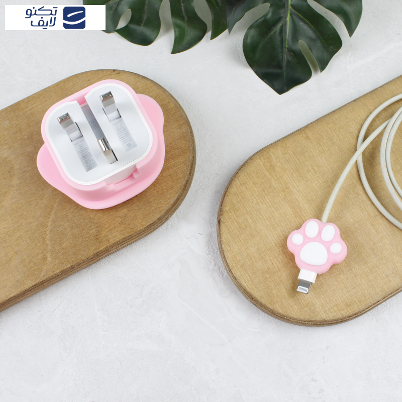 محافظ کابل و شارژر وال کیس طرح پنجه میو مناسب برای شارژر 20W اپل