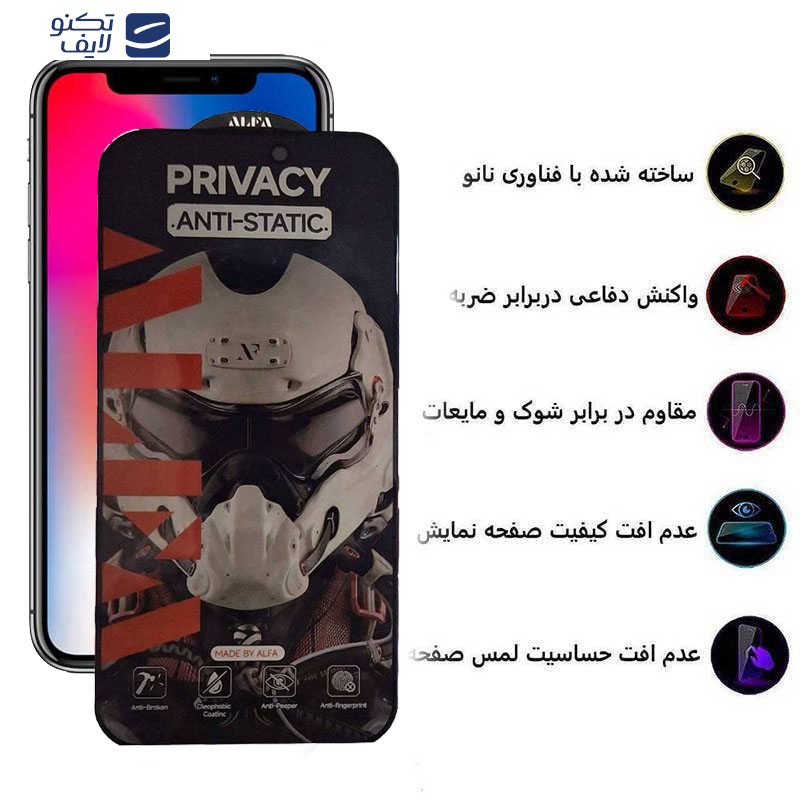 محافظ صفحه نمایش حریم شخصی اپیکوی مدل Alpha مناسب برای گوشی موبایل اپل iPhone 11 Pro / XS / X محافظ صفحه نمایش حریم شخصی اپیکوی مدل Alpha مناسب برای گوشی موبایل اپل iPhone 11 Pro / XS / X