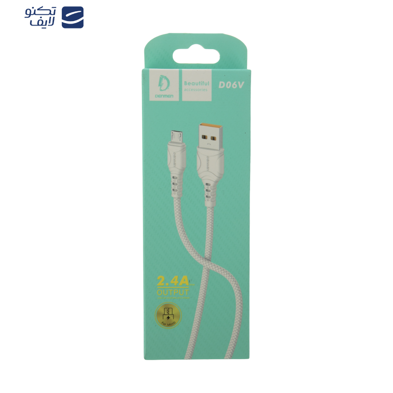 کابل تبدیل USB به microUSB دن‌من مدل D06V طول ۱ متر