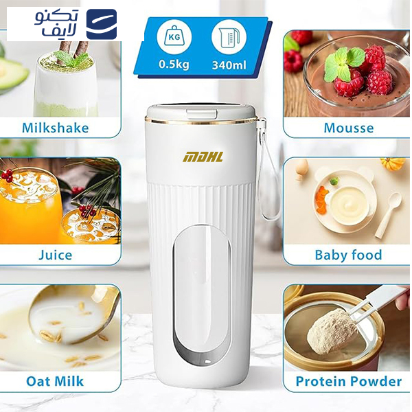شیکر شارژی ام دی اچ ال مدل 14 تیغه کد AJ-01 گنجایش 0.34 لیتر شیکر شارژی ام دی اچ ال مدل 14 تیغه کد AJ-01 گنجایش 0.34 لیتر