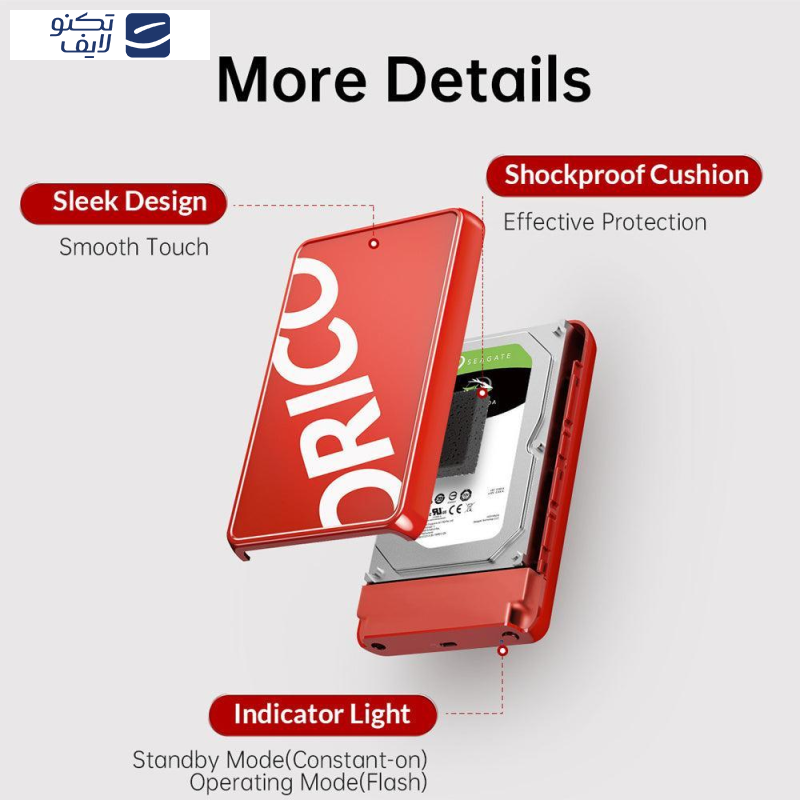 قاب هارد 3.5 اینچ Type-C اوریکو مدل CP35C3
