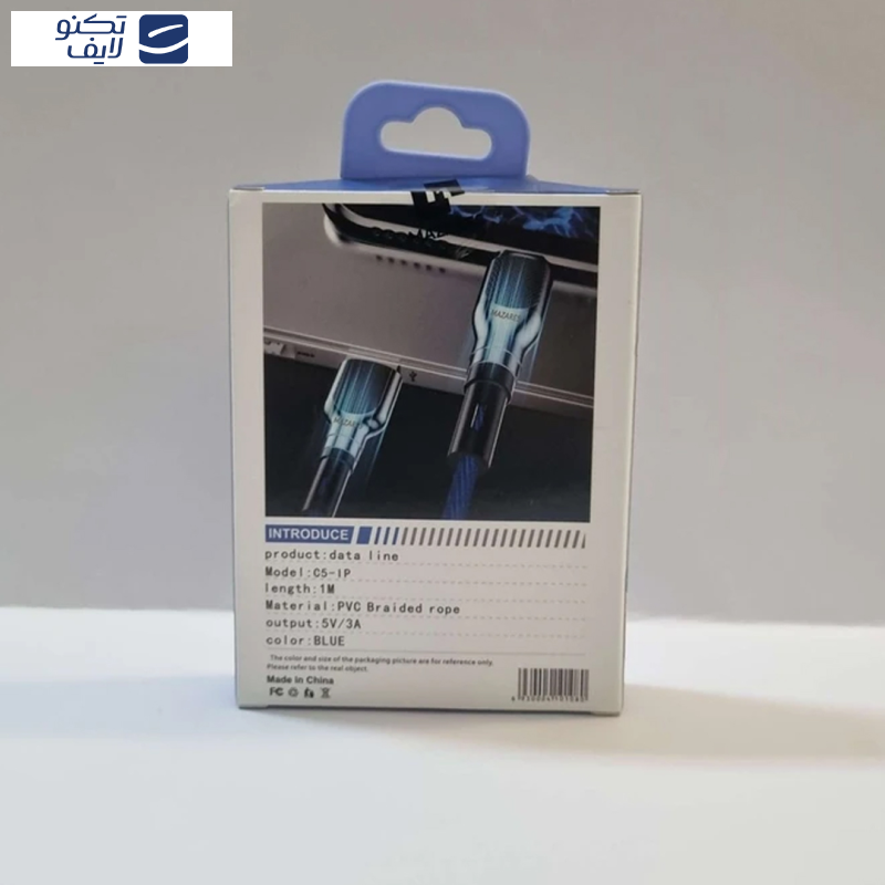 کابل تبدیل USB به لایتنینگ مازارس مدل C5IP طول 1 متر کابل تبدیل USB به لایتنینگ مازارس مدل C5IP طول 1 متر