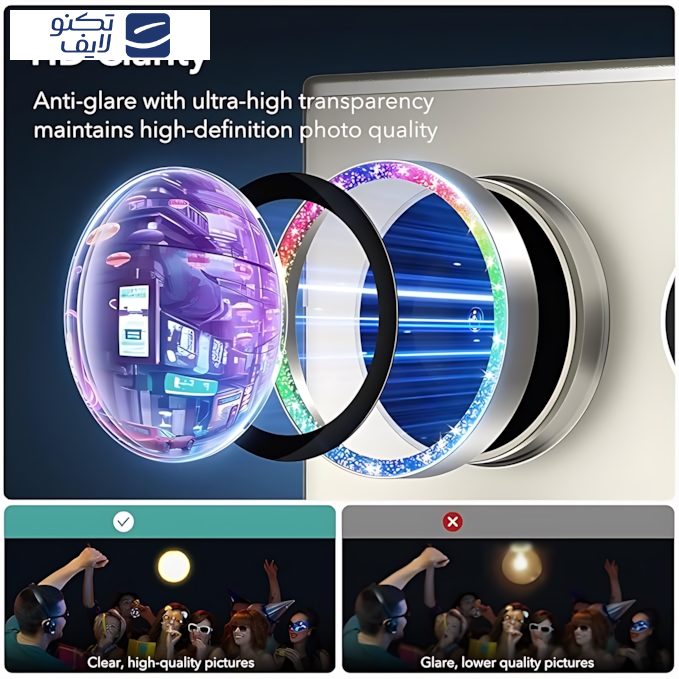 محافظ لنز دوربین چلیپا مدل Luminous مناسب برای گوشی موبایل سامسونگ Galaxy S24 Ultra محافظ لنز دوربین چلیپا مدل Luminous مناسب برای گوشی موبایل سامسونگ Galaxy S24 Ultra