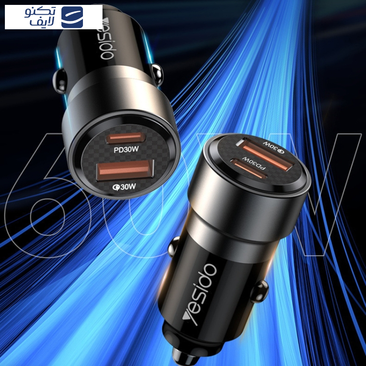 شارژر فندکی 60 وات یسیدو مدل Y55 به همراه کابل USB-C شارژر فندکی 60 وات یسیدو مدل Y55 به همراه کابل USB-C