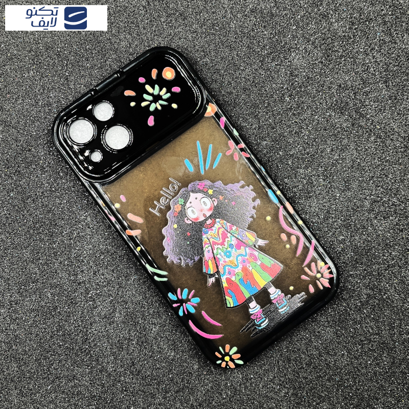 کاور قاب میلیونی مدل HAPPY-GRIL مناسب برای گوشی موبایل اپل IPHONE 13 