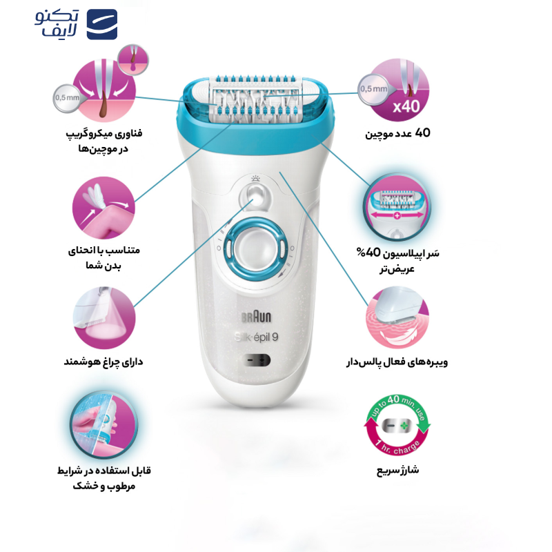 اپیلاتور براون سری 9-961e مدل Silk 9