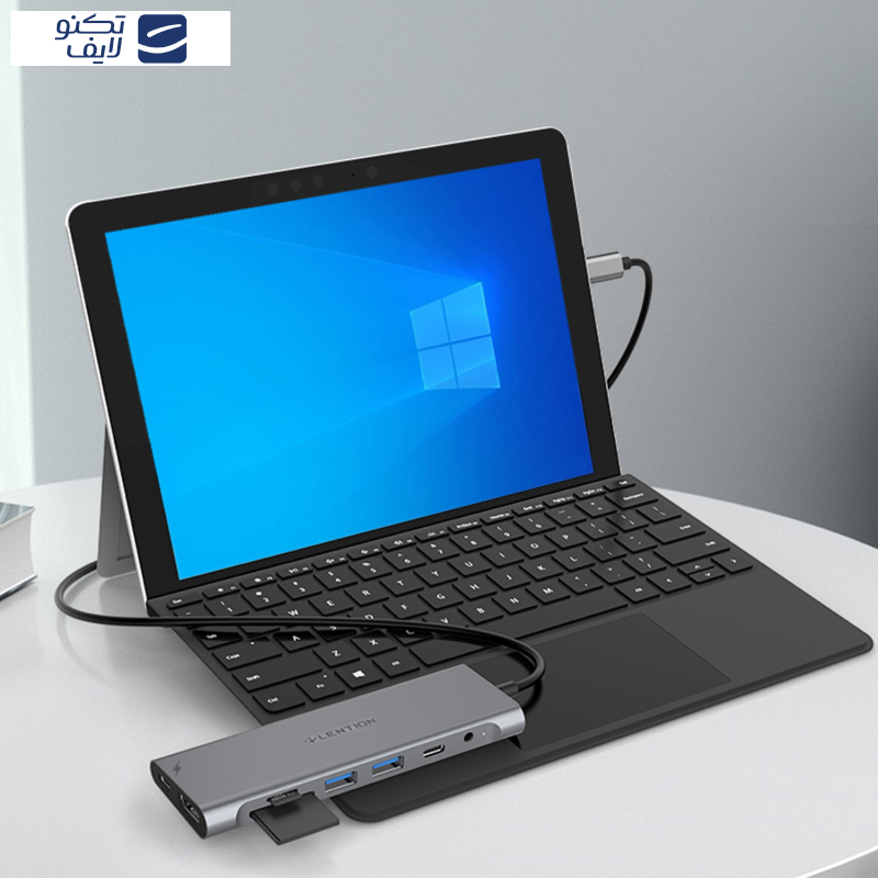 هاب 8 پورت USB-C لنشن مدل C37 هاب 8 پورت USB-C لنشن مدل C37