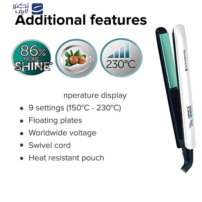 اتو مو و سشوار رمینگتون مدل Shine Therapy S8500GP اتو مو و سشوار رمینگتون مدل Shine Therapy S8500GP