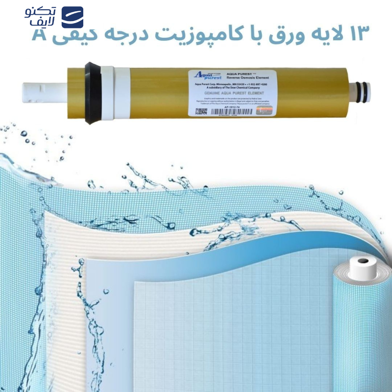 فیلتر دستگاه تصفیه آب آکوا پیورست مدل ممبران گلد TW- GOLD L 13 فیلتر دستگاه تصفیه آب آکوا پیورست مدل ممبران گلد TW- GOLD L 13