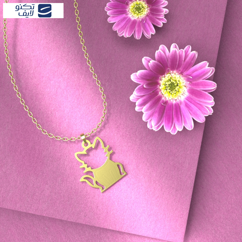 گردنبند طلا 18 عیار زنانه مدوپد مدل گربه کد B3-1-1001