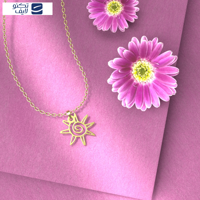 گردنبند طلا 18 عیار زنانه مدوپد مدل خورشید کد A2-1038 گردنبند طلا 18 عیار زنانه مدوپد مدل خورشید کد A2-1038