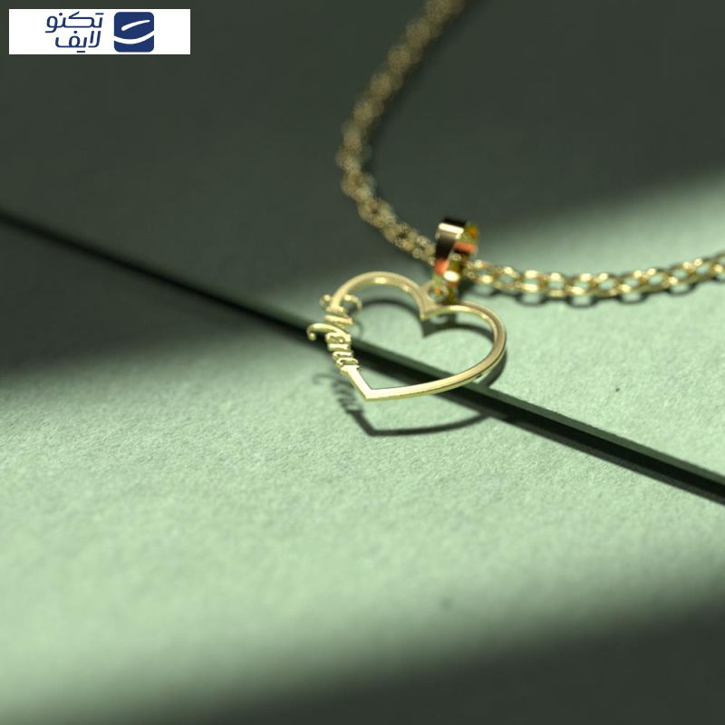 گردنبند طلا 18 عیار زنانه مدوپد مدل اسم منا mona کد HF2-1-1207