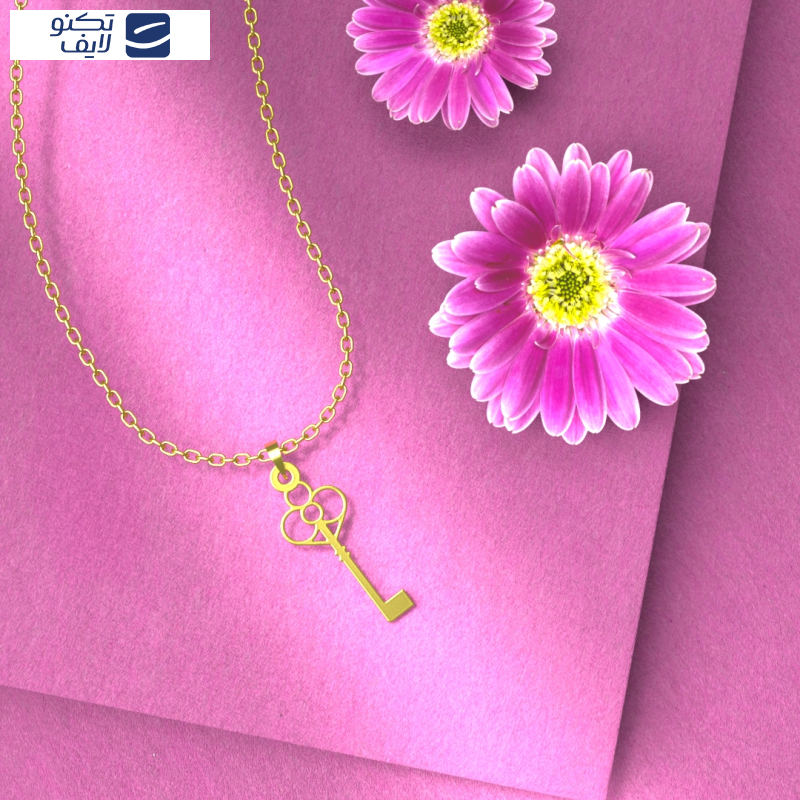 گردنبند طلا 18 عیار زنانه مدوپد مدل کلید کد F3-1-1091
