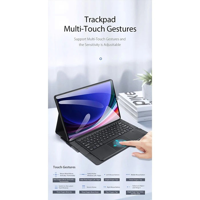 کیف کلاسوری کیبورد دار دوکس دوکیس مدل TK مناسب برای تبلت سامسونگ Galaxy Tab S10 Ultra کیف کلاسوری کیبورد دار دوکس دوکیس مدل TK مناسب برای تبلت سامسونگ Galaxy Tab S10 Ultra