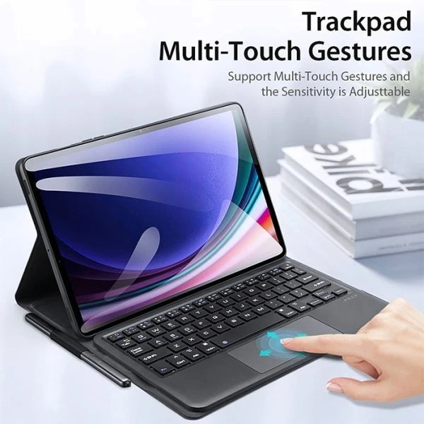کیف کلاسوری کیبورد دار دوکس دوکیس مدل TK مناسب برای تبلت سامسونگ Galaxy Tab S10 Plus