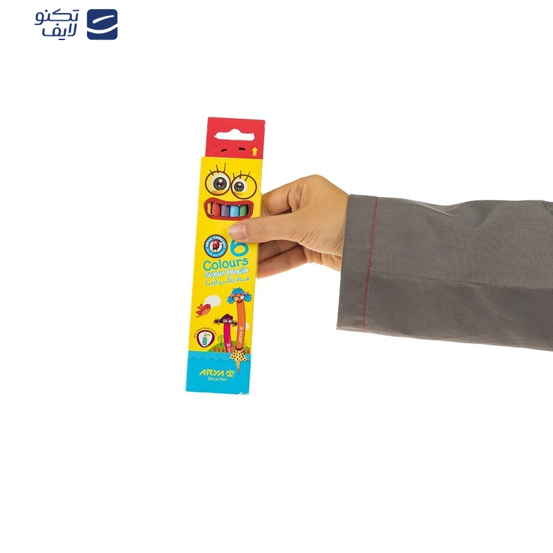مداد رنگی آریا 6 رنگ مدل 3011-2 بسته 2 عددی مداد رنگی آریا 6 رنگ مدل 3011-2 بسته 2 عددی