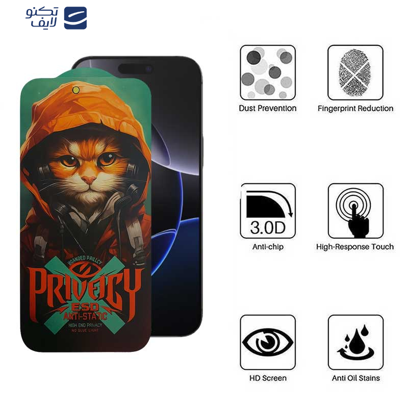 محافظ صفحه نمایش حریم شخصی اپیکوی مدل Privacy Hoodie Cat مناسب برای گوشی موبایل اپل iPhone 16 Pro Max محافظ صفحه نمایش حریم شخصی اپیکوی مدل Privacy Hoodie Cat مناسب برای گوشی موبایل اپل iPhone 16 Pro Max