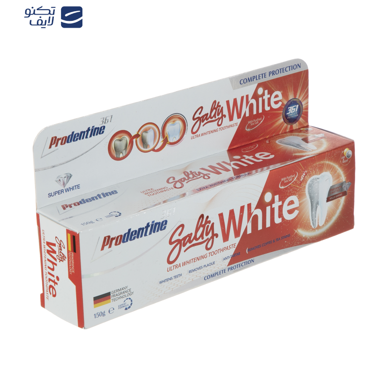 خمیر دندان پرودنتین 361 مدل Salty White وزن 150 گرم 