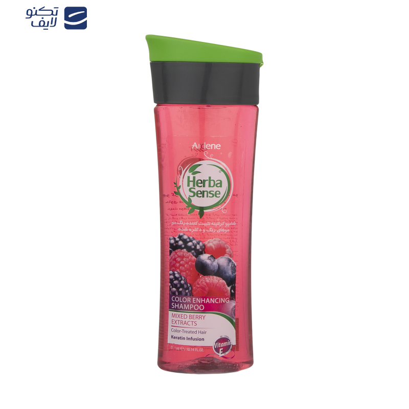شامپو تثبیت کننده رنگ مو آردن هرباسنس مدل Mixed Berry مناسب موهای رنگ شده حجم 300 میلی لیتر