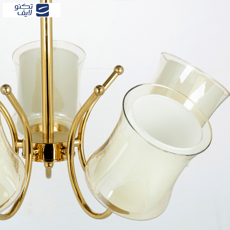 لوستر 5 شعله چشمه نور کد A825/5-G