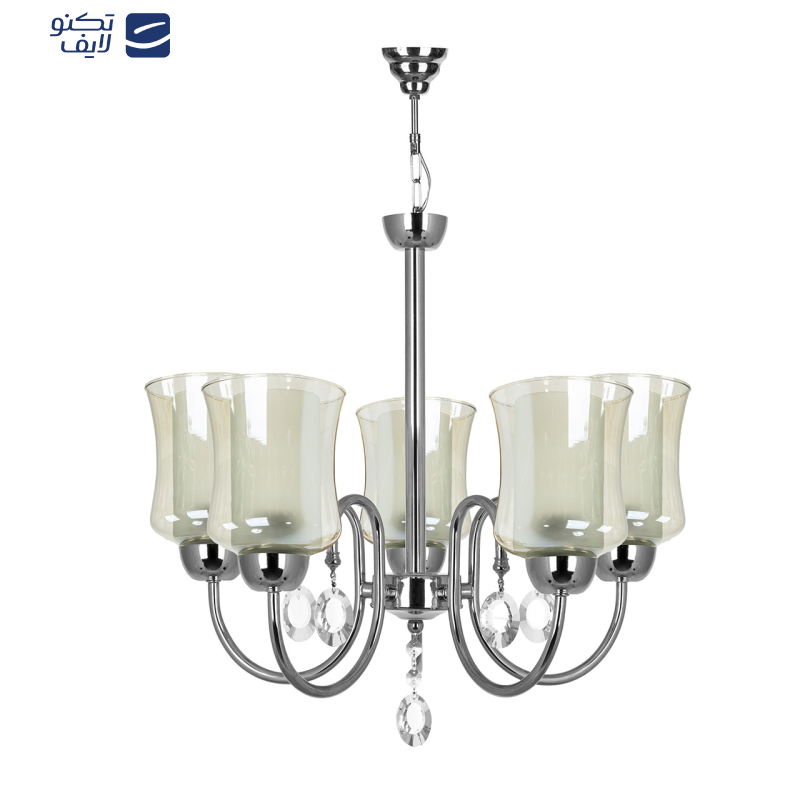 لوستر آویز پنج شعله چشمه نور کد A811/5-O لوستر آویز پنج شعله چشمه نور کد A811/5-O