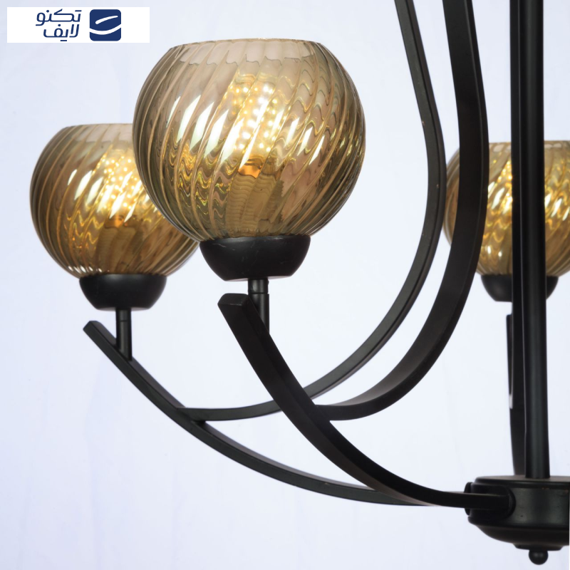 لوستر 5 شعله چشمه نور کد 2618/5BK لوستر 5 شعله چشمه نور کد 2618/5BK