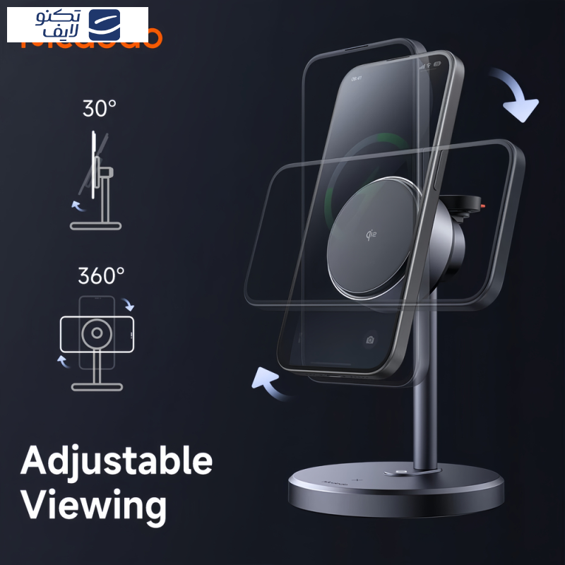 پایه نگهدارنده و شارژر بی سیم گوشی موبایل مک دودو مدل CH-246 پایه نگهدارنده و شارژر بی سیم گوشی موبایل مک دودو مدل CH-246