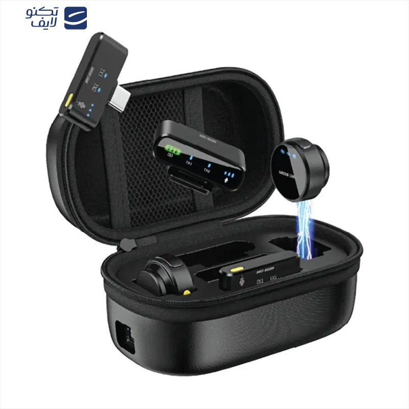 ست میکروفن بی سیم گرین لاین مدل GM-85X با درگاه‌های اتصال USB C
