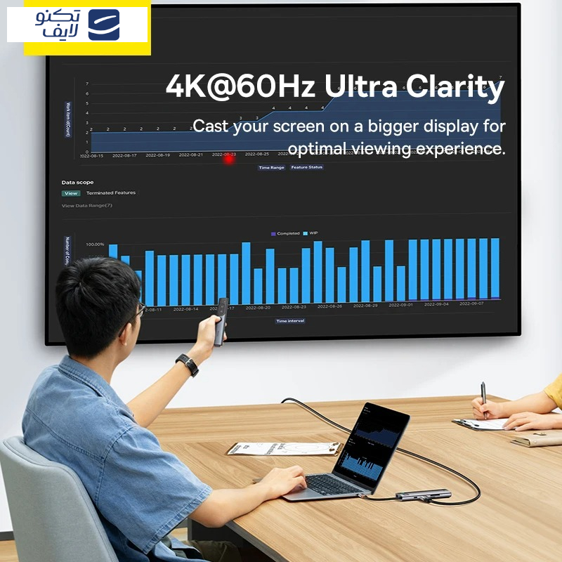 هاب 8 پورت USB-C بیسوس مدل BS-OH102 هاب 8 پورت USB-C بیسوس مدل BS-OH102