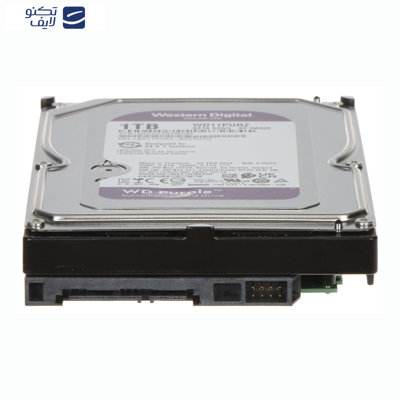 هارد دیسک اینترنال وسترن دیجیتال مدل Purple WD11PURZ ظرفیت 1 ترابایت