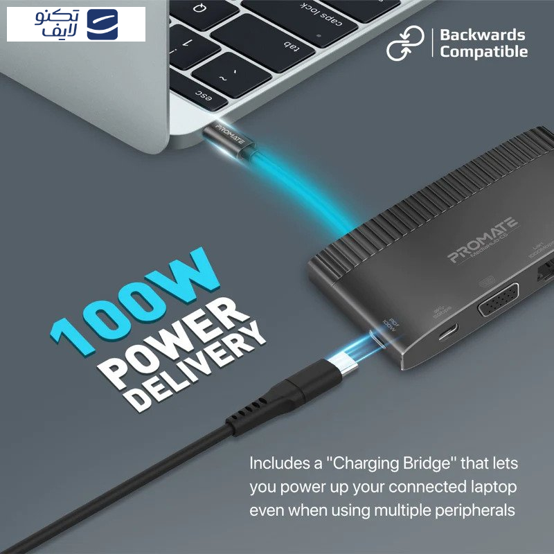 هاب 6 پورت USB-C پرومیت مدل MEDIAHUB-C6