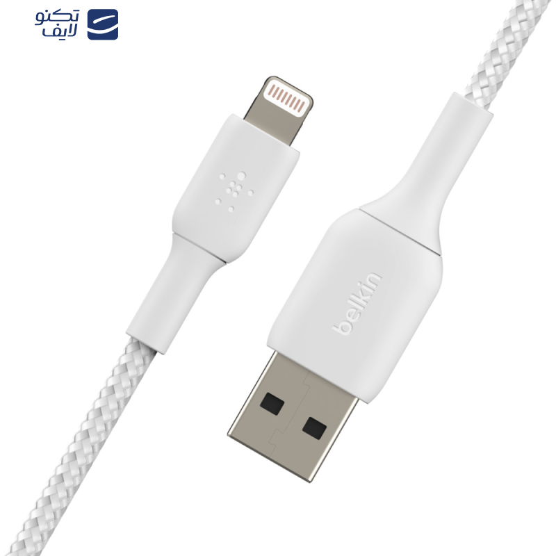 کابل تبدیل USB به لایتنینگ بلکین مدل CAA002bt1MWH طول 1 متر کابل تبدیل USB به لایتنینگ بلکین مدل CAA002bt1MWH طول 1 متر