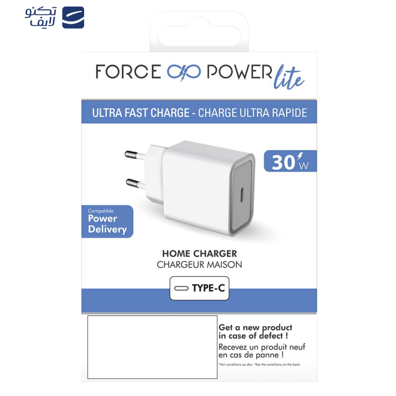 شارژر دیواری فورس مدل FPLICS1C30WPDW USB-C PD شارژر دیواری فورس مدل FPLICS1C30WPDW USB-C PD