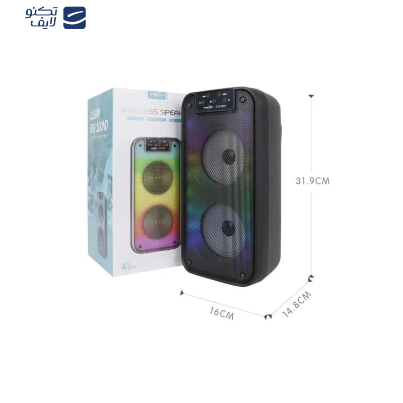 اسپیکر بلوتوثی قابل حمل مدل GTS-1873 اسپیکر بلوتوثی قابل حمل مدل GTS-1873