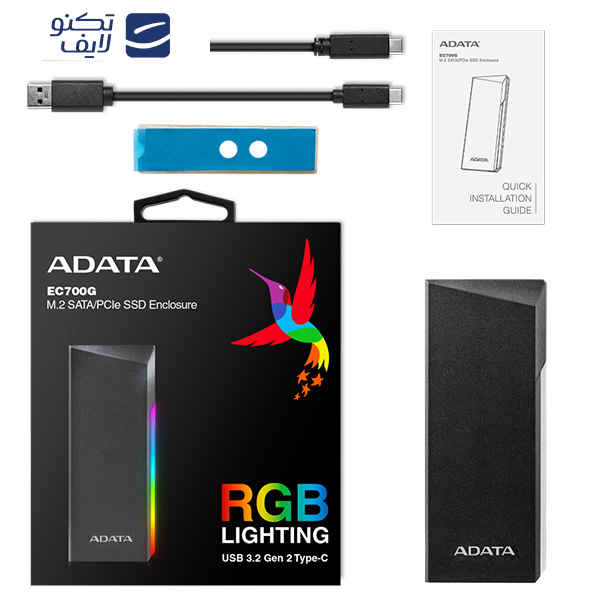 باکس اس اس دی ای دیتا مدل EC700G M.2 PCIe/SATA SSD باکس اس اس دی ای دیتا مدل EC700G M.2 PCIe/SATA SSD
