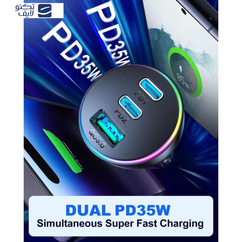 شارژر فندکی 70 وات جوی روم مدل  JR-CL26