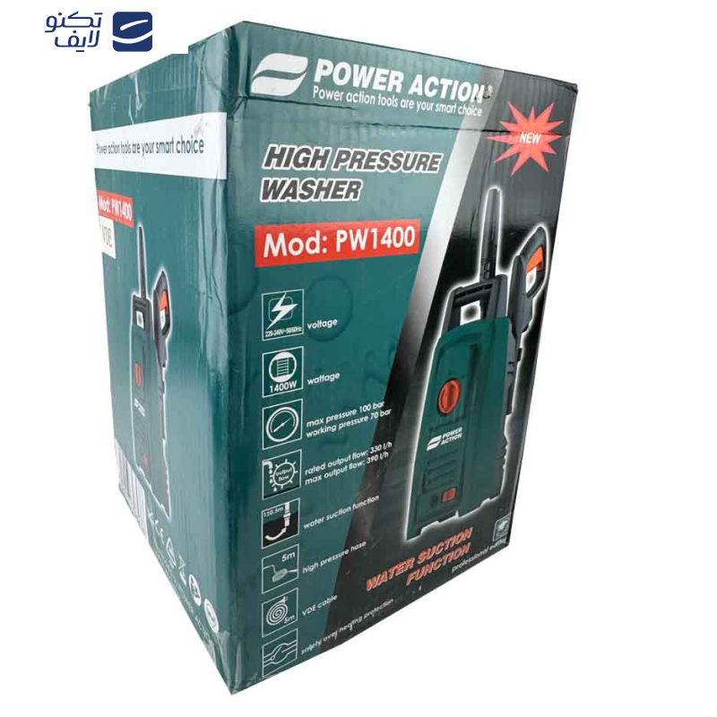 کارواش 100 بار 1400وات پاوراکشن مدل PW1400