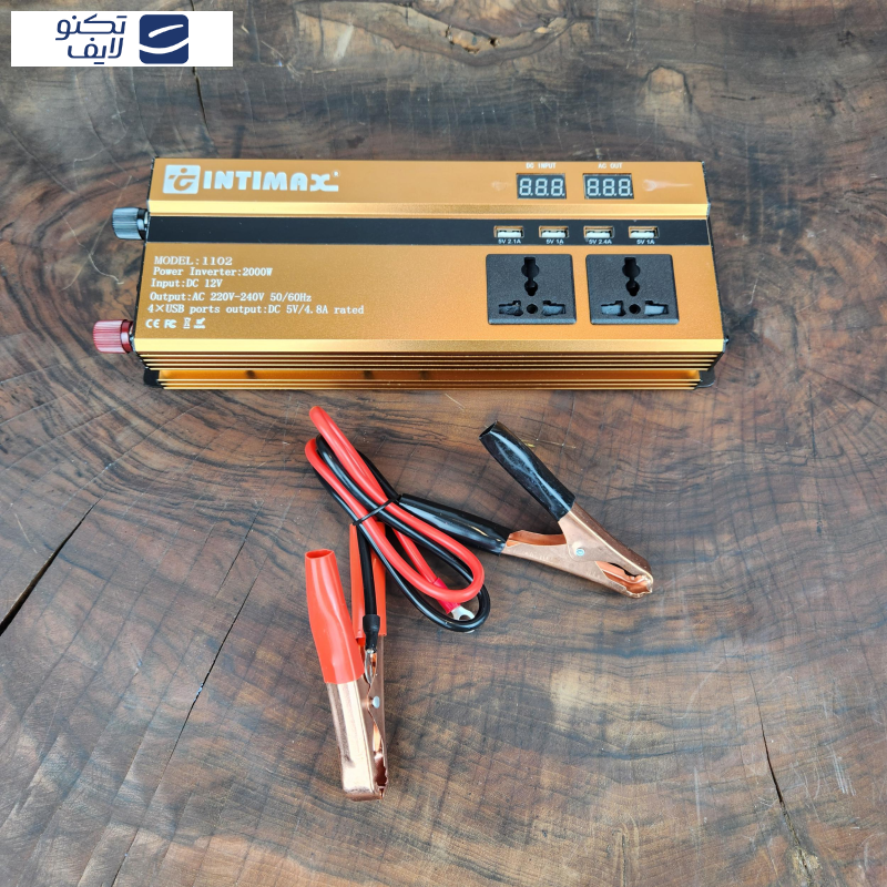 مبدل برق خودرو اینتیمکث  کد 100217  ظرفیت 2000 وات