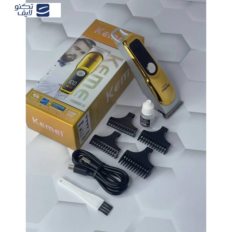 ماشین اصلاح موی سر و صورت شارژی کیمی مدل KM-287 ماشین اصلاح موی سر و صورت شارژی کیمی مدل KM-287