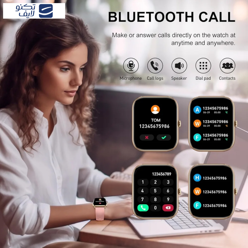 ساعت هوشمند 41 میلی متری ویسمی مدل X13 MINI با بند فلزی