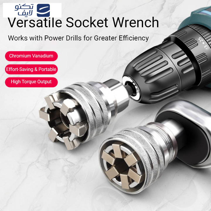 سری و رابط آچار بکس مدل GO23 سایز 10 تا 19 میلی متر