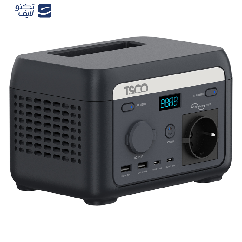 پاور استیشن 200 وات تسکو مدل TST 201 ظرفیت 32000 میلی آمپر ساعت پاور استیشن 200 وات تسکو مدل TST 201 ظرفیت 32000 میلی آمپر ساعت