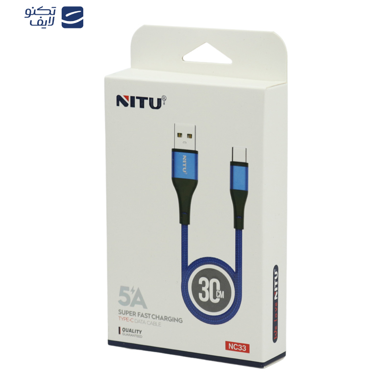 کابل تبدیل USB به USB-C نیتو مدل NC33 طول 0.30 متر کابل تبدیل USB به USB-C نیتو مدل NC33 طول 0.30 متر