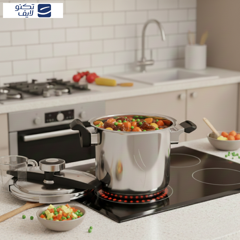 زودپز دوقلو مایر مدل mr 886 سه لایه گنجایش 8 و 6 لیتر زودپز دوقلو مایر مدل mr 886 سه لایه گنجایش 8 و 6 لیتر