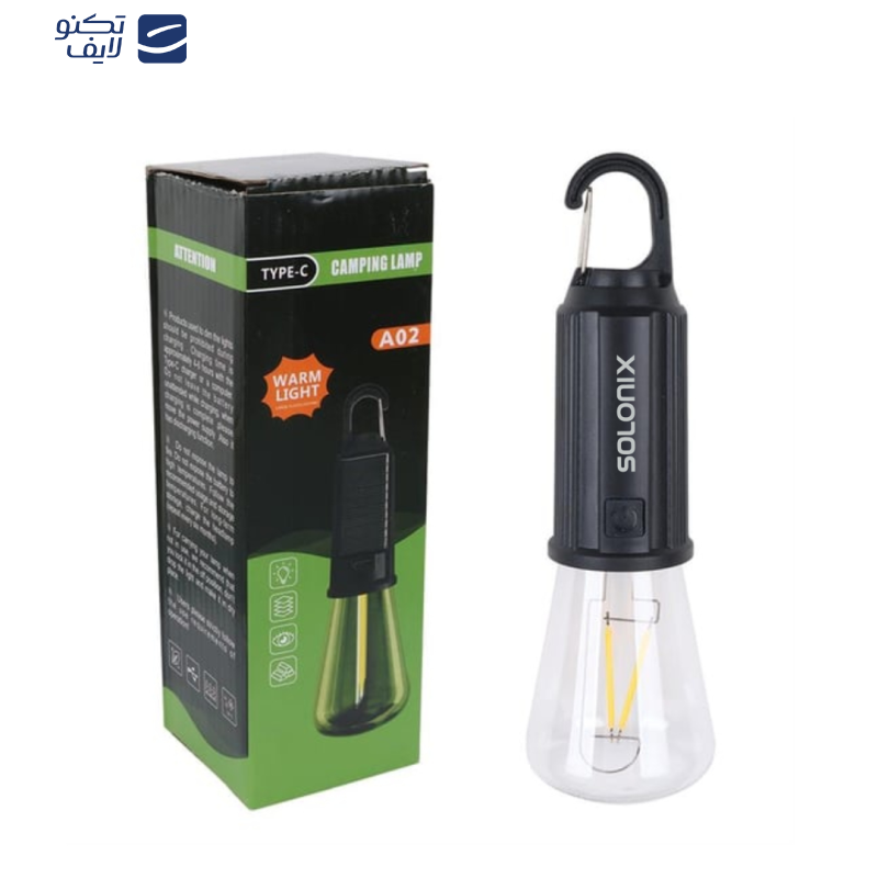 چراغ آویز چادر سولونیکس مدل خورشیدی شارژی کد A02