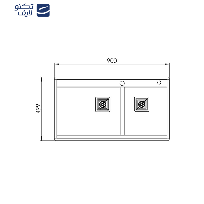 سینک ظرفشویی کن مدل 90-BCN302 توکار سینک ظرفشویی کن مدل 90-BCN302 توکار